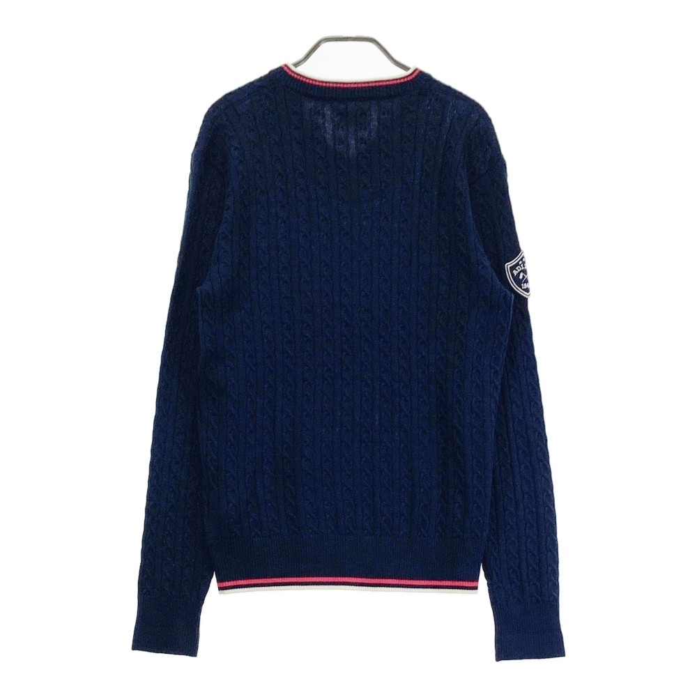 ADIDAS GOLF アディダスゴルフ ニットセーター ネイビー系 M 【中古】ゴルフウェア メンズ