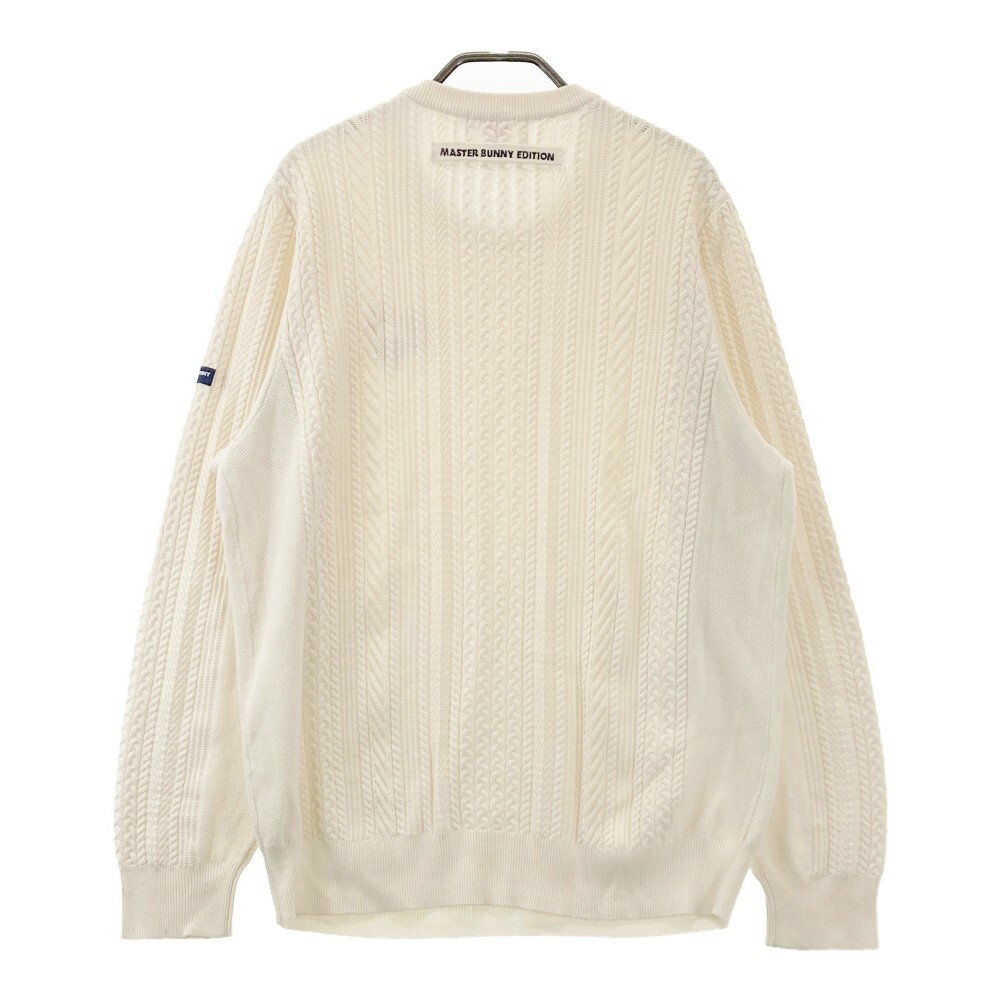 MASTER BUNNY EDITION マスターバニーエディション ニットセーター カシミヤ混 ホワイト系 6 【中古】ゴルフウェア メンズ