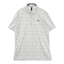 ADIDAS GOLF アディダスゴルフ HA6116 半袖ポロシャツ 総柄 グレー系 L 【中古】ゴルフウェア メンズ(4)