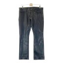 KUSHITANI クシタニ レザー ストレートパンツ ブラック系 L/3W 【中古】バイクウェア メンズ