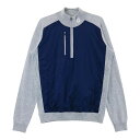 FOOT JOY フットジョイ ハーフジップ ニット ブルゾン ネイビー系 L 【中古】ゴルフウェア メンズ