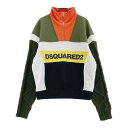DSQUARED2 ディースクエアード ニット切替ハーフジップスウェット カーキ系 XS 【中古】メンズ