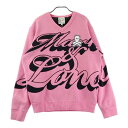 MARK&LONA マークアンドロナ 2023年モデル 裏地付 ニットセーター スカル ピンク系 50 【中古】ゴルフウェア メンズ
