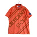 DESCENTE GOLF デサントゴルフ 半袖ポロシャツ オレンジ系 O 【中古】ゴルフウェア メンズ(4)