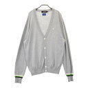LE COQ GOLF ルコックゴルフ ウール混 ニットカーディガン グレー系 LL 【中古】ゴルフウェア メンズ