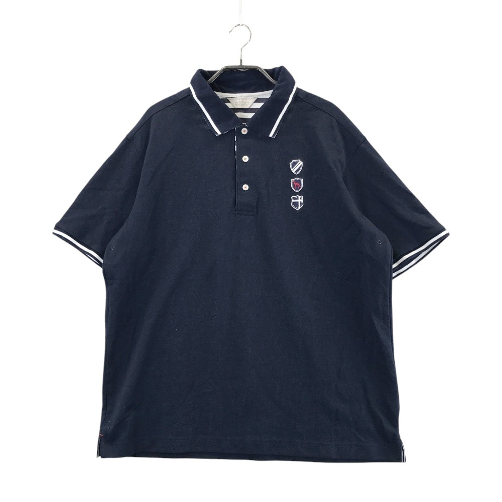 ADABAT アダバット 半袖ポロシャツ ネイビー系 52 【中古】ゴルフウェア メンズ