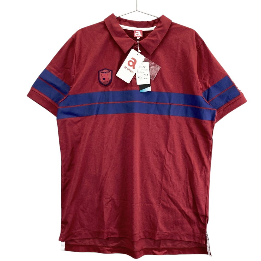 ARCHIVIO アルチビオ 半袖ポロシャツ レッド系 50 【中古】ゴルフウェア メンズ