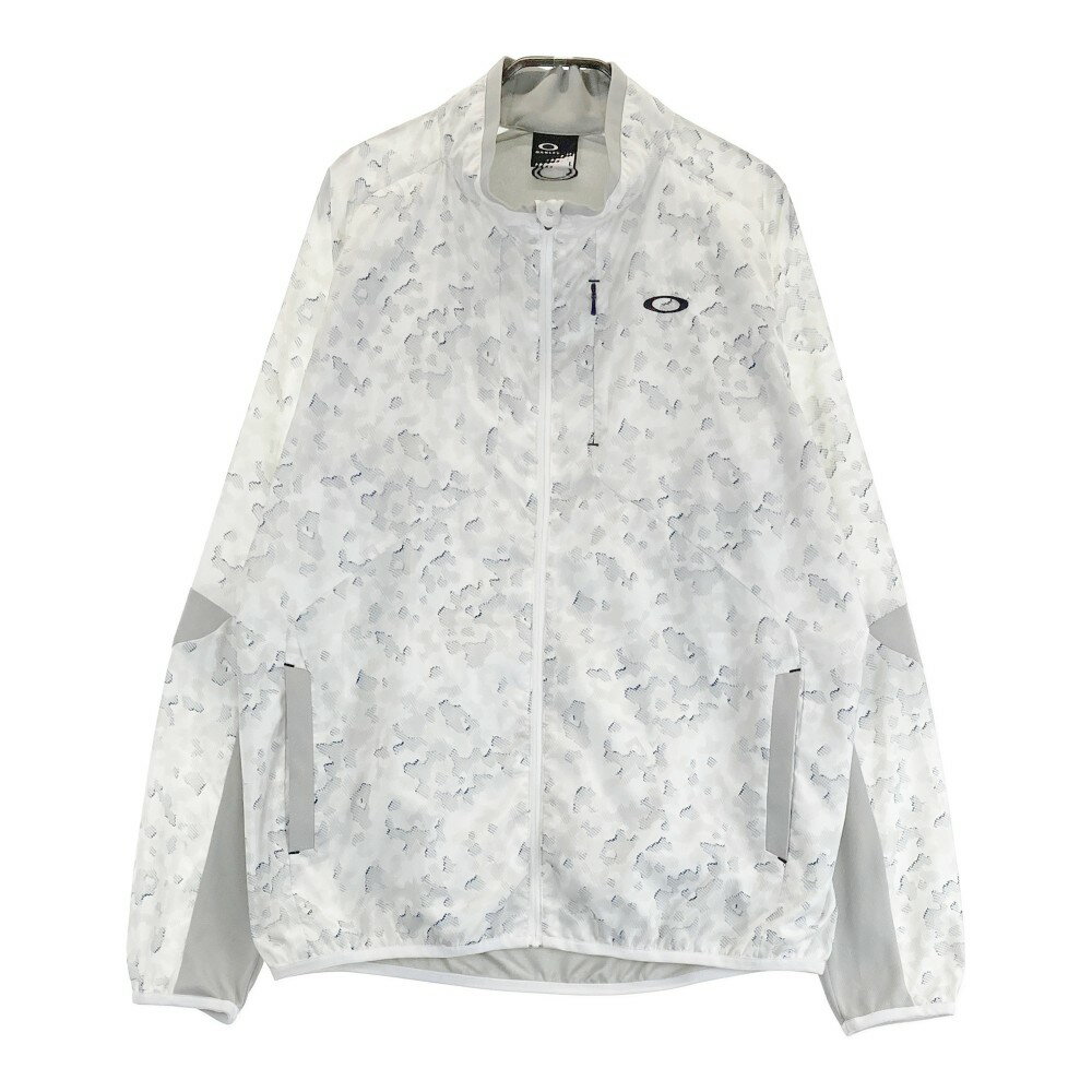 OAKLEY オークリー 412077JP 長袖ジャケット 総柄 ホワイト系 L 【中古】ゴルフウェア メンズ
