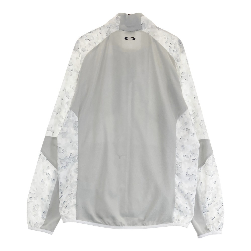 OAKLEY オークリー 412077JP 長袖ジャケット 総柄 ホワイト系 L 【中古】ゴルフウェア メンズ