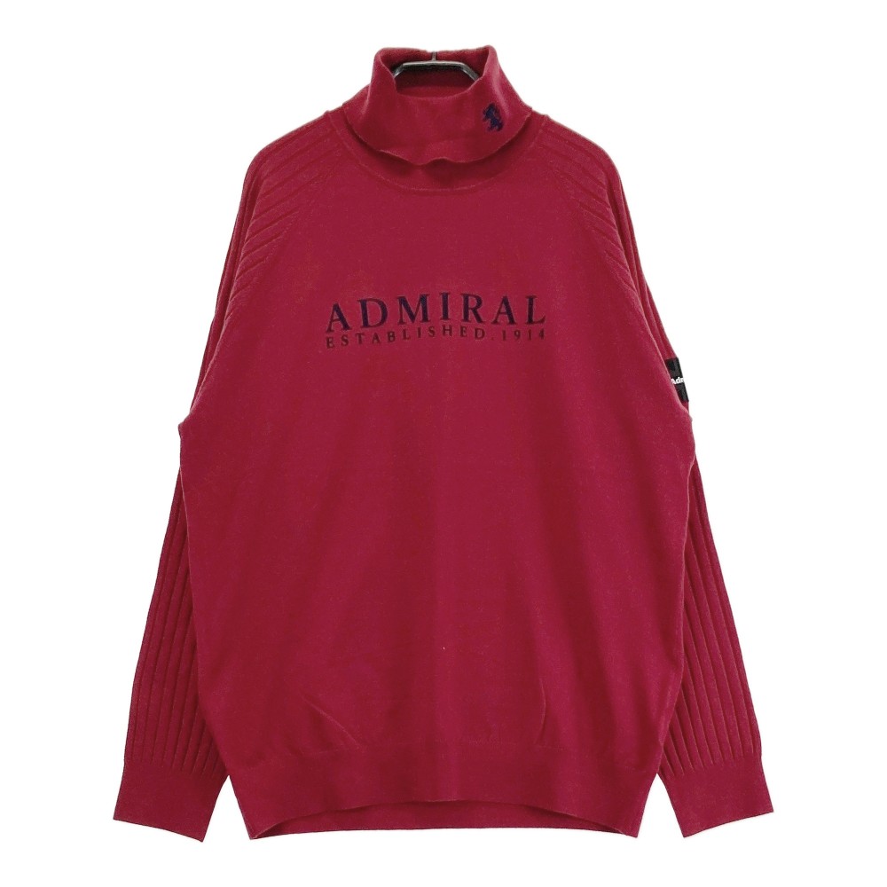 ADMIRAL アドミラル 2024年モデル タートルネック 長袖 ニットセーター レッド系 LL 【中古】ゴルフウ..