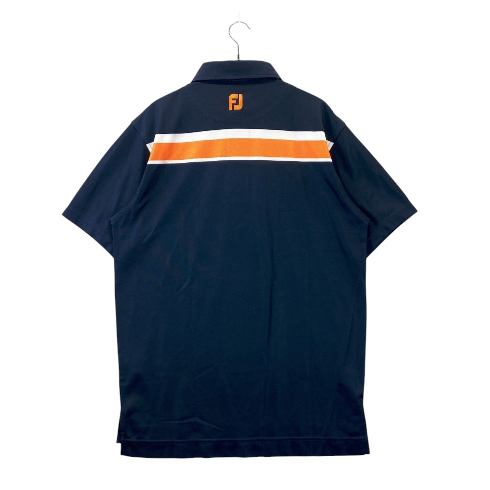 FOOT JOY フットジョイ 半袖ポロシャツ ネイビー系 L 【中古】ゴルフウェア メンズ