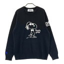 PEARLY GATES パーリーゲイツ × PEANUTS ウール ニットセーター スヌーピー ネイビー系 6 【中古】ゴルフウェア メンズ