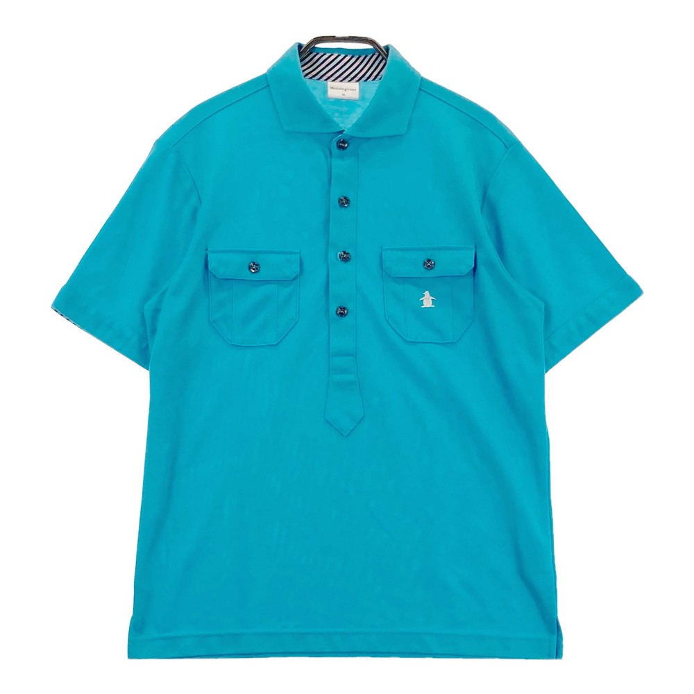 MUNSING WEAR マンシングウェア 半袖ポロシャツ ブルー系 M 【中古】ゴルフウェア メンズ