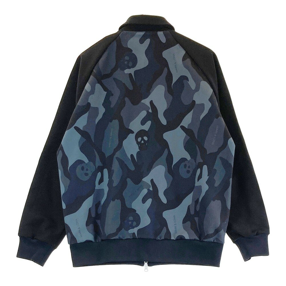 MARK&LONA マークアンドロナ ジップジャケット ロゴ総柄 ブラック系 48 【中古】ゴルフウェア メンズ