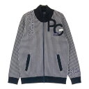 PEARLY GATES パーリーゲイツ ニットジャケット 千鳥 ネイビー系 4 【中古】ゴルフウェア メンズ
