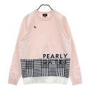 PEARLY GATES パーリーゲイツ ニットセーター ロゴ 総柄 ピンク系 6 【中古】ゴルフウェア メンズ