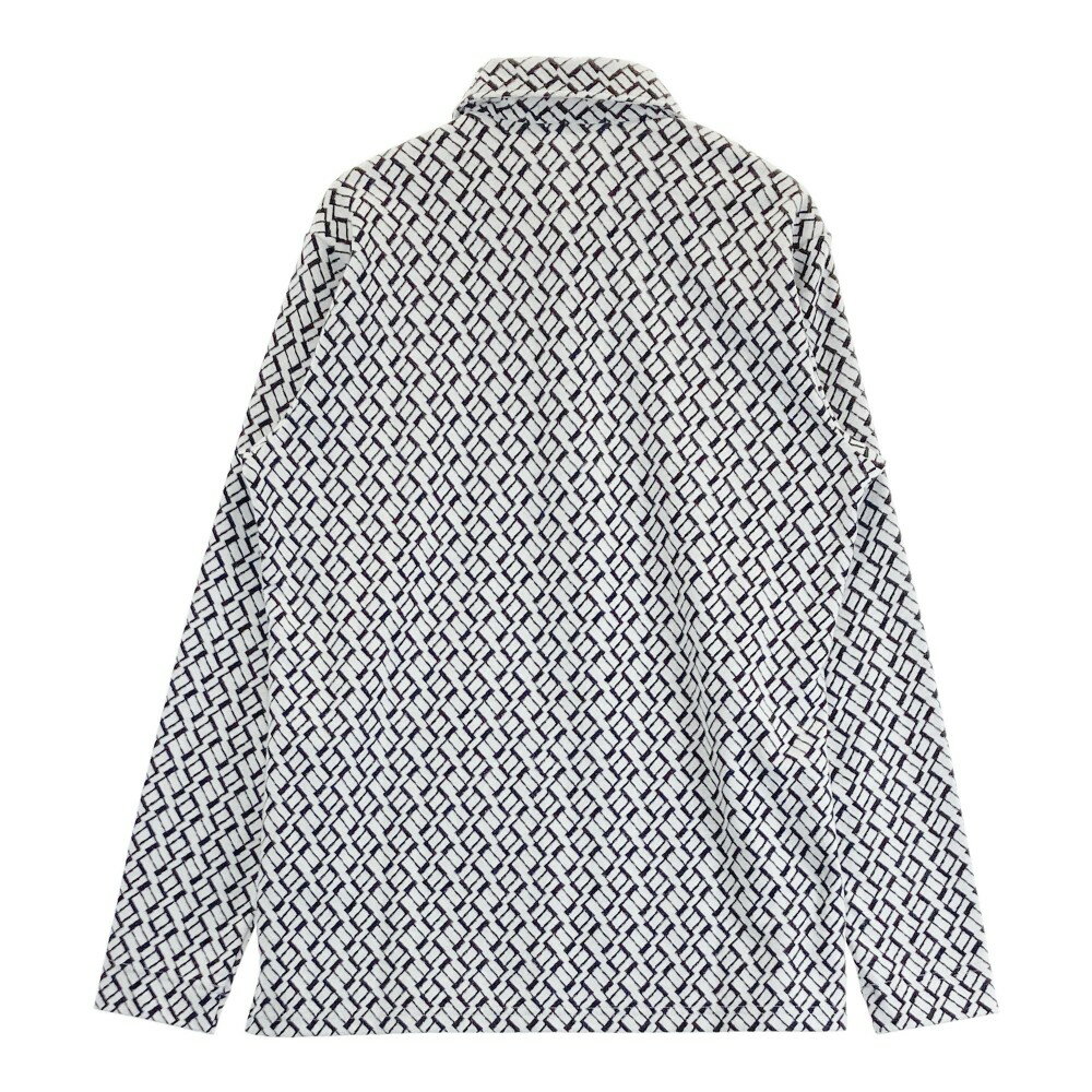 MOCO モコ 21-2242910 長袖ポロシャツ 総柄 ホワイト系 48 【中古】ゴルフウェア メンズ