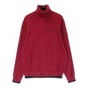 CALLAWAY キャロウェイ ハイネック 長袖ニットセーター レッド系 M 【中古】ゴルフウェア メンズ