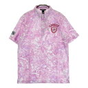 ZOY ゾーイ 071402021 半袖ポロシャツ 総柄 パープル系 1 【中古】ゴルフウェア メンズ(4)