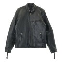 FREEDOM フリーダム ライディングジャケット BUFFALO レザー ブラック系 40 【中古】バイクウェア メンズ