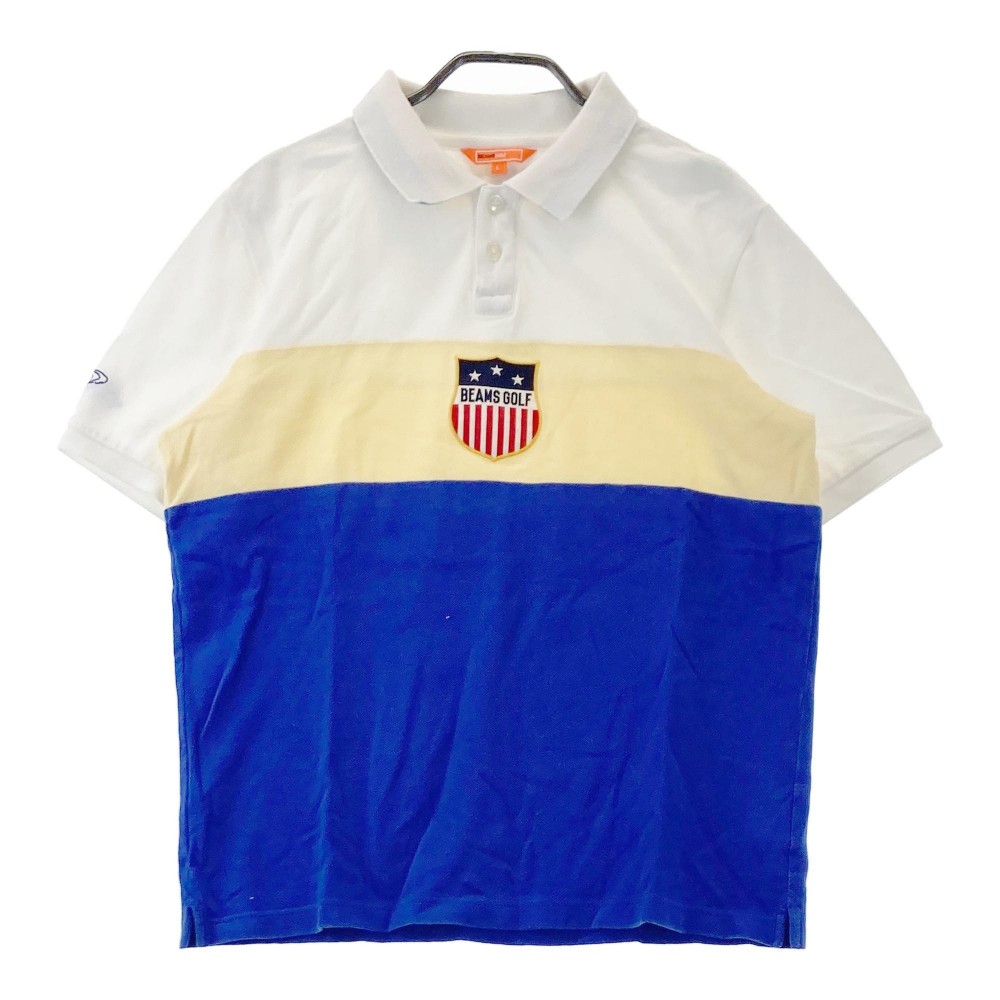 BEAMS GOLF ビームスゴルフ 半袖ポロシャツ ネイビー系 L 【中古】ゴルフウェア メンズ