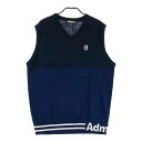 ADMIRAL アドミラル ADMA263 ニットベスト ネイビー系 LL 【中古】ゴルフウェア メンズ