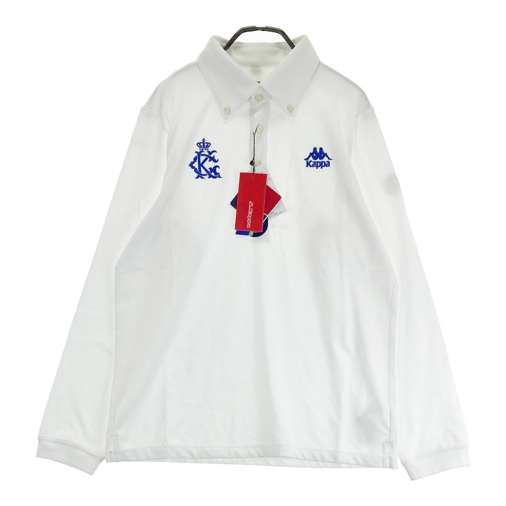 KAPPA GOLF カッパゴルフ 長袖ポロシャツ ホワイト系 M 【中古】ゴルフウェア メンズ