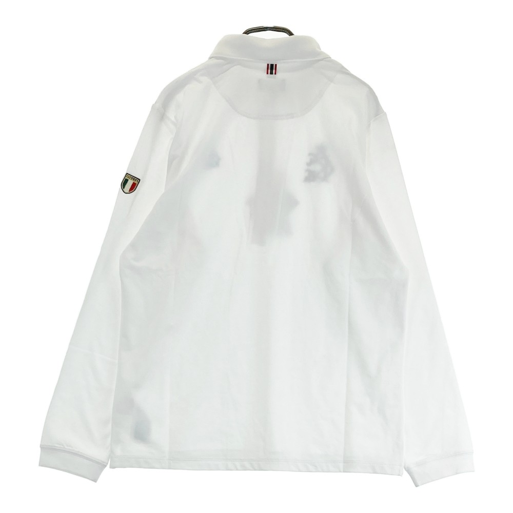 KAPPA GOLF カッパゴルフ 長袖ポロシャツ ホワイト系 M 【中古】ゴルフウェア メンズ