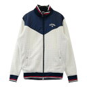 CALLAWAY キャロウェイ 切替 ニットジャケット ホワイト系 L 【中古】ゴルフウェア メンズ