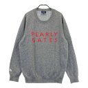 PEARLY GATES パーリーゲイツ カシミヤ ニットセーター グレー系 6 【中古】ゴルフウェア メンズ