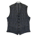 LARDINI ラルディーニ ジレベスト チェック ブラック系 48 【中古】メンズ