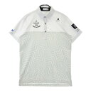 LE COQ GOLF ルコックゴルフ 半袖ポロシャツ 総柄 ホワイト系 LL 【中古】ゴルフウェア メンズ(4)