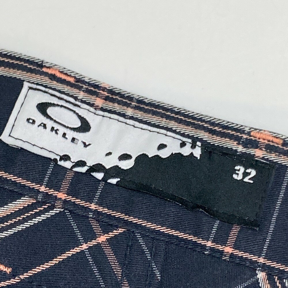 OAKLEY オークリー ストレッチパンツ チェック柄 ネイビー系 32 【中古】ゴルフウ...