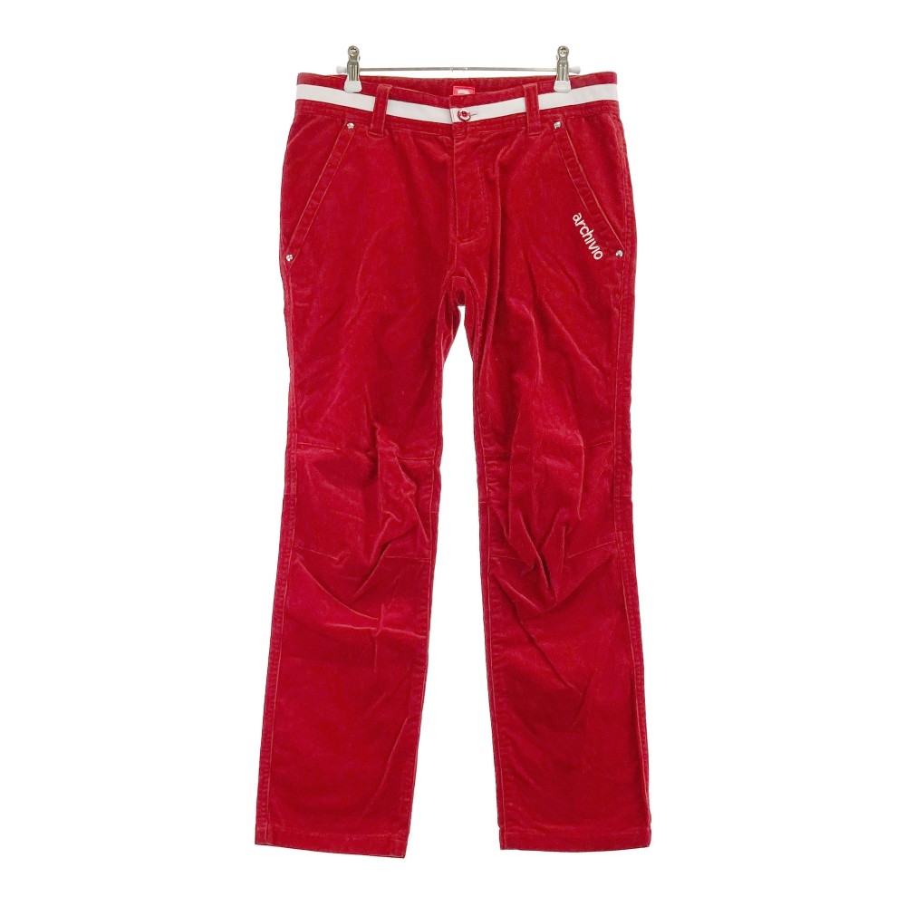 ARCHIVIO アルチビオ コーデュロイパンツ レッド系 46 【中古】ゴルフウェア メンズ