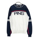PING ピン ニットセーター ホワイト系 M 【中古】ゴルフウェア メンズ