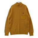 FRED PERRY フレッドペリー ハイネックニットセーター オレンジ系 M 【中古】メンズ