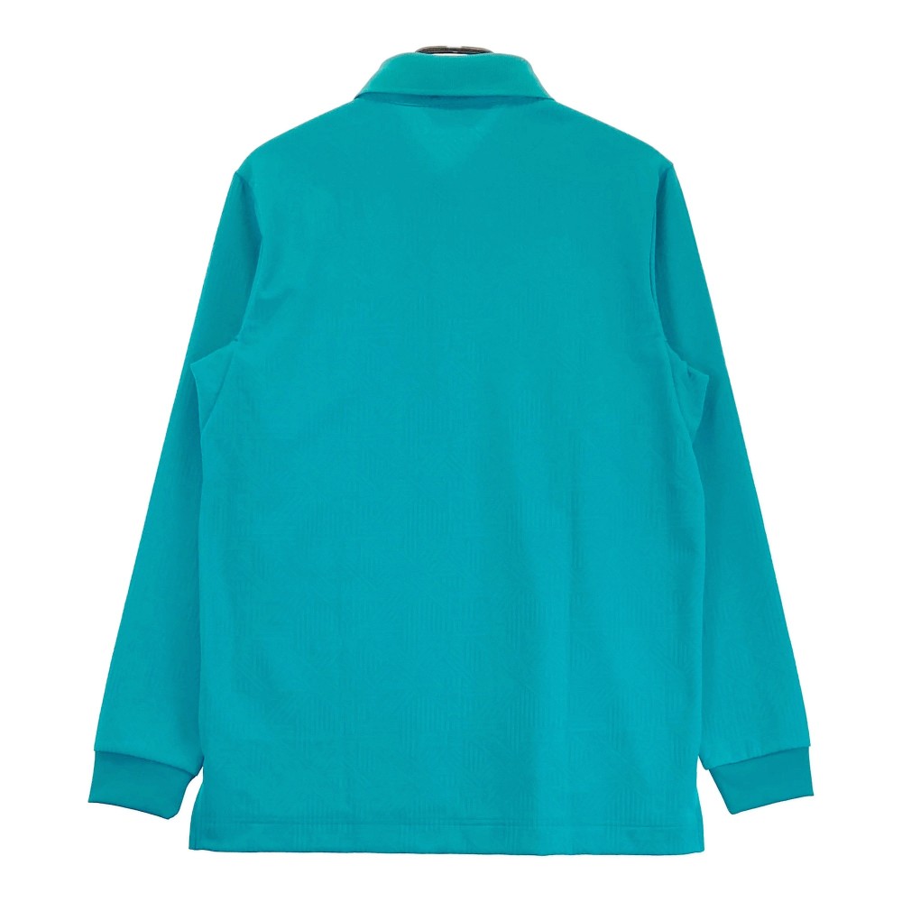 CUTTER&BUCK カッターアンドバック 長袖ポロシャツ 総柄 ブルー系 L 【中古】ゴルフウェア メンズ