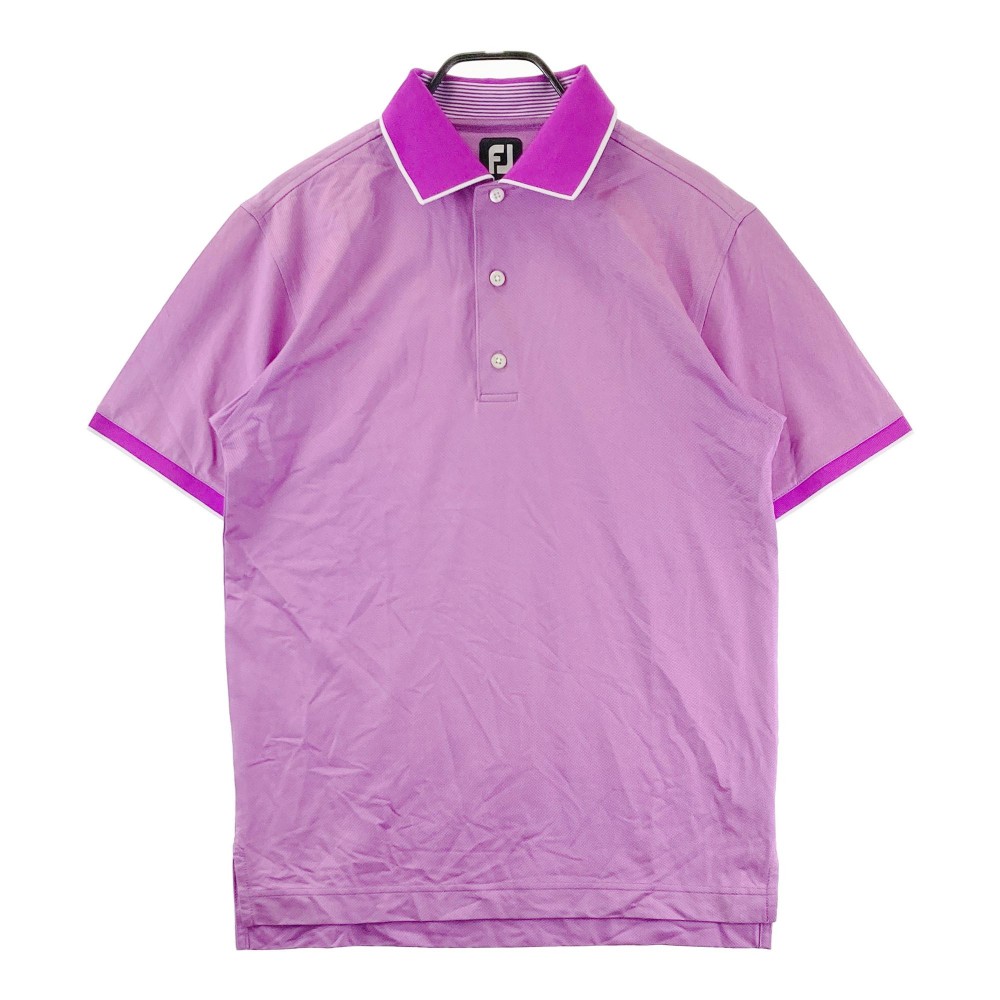 FOOT JOY フットジョイ 半袖ポロシャツ パープル系 M 【中古】ゴルフウェア メンズ