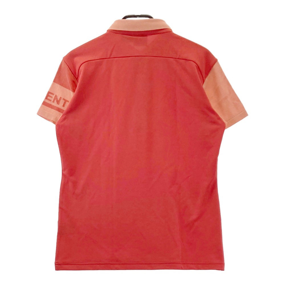 DESCENTE GOLF デサントゴルフ 半袖ポロシャツ レッド系 L 【中古】ゴルフウェア メンズ