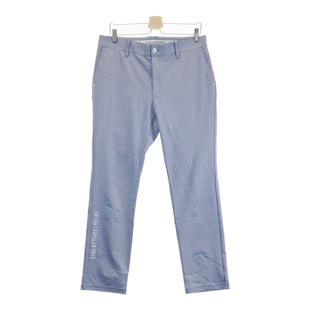 SY32 BY SWEET YEARS GOLF エスワイサーティトゥ ロングパンツ 刺繍 ブルー系 XL 【中古】ゴルフウェア メンズ