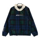FR2 GOLF エフアールツーゴルフ 襟付 ブルゾン チェック柄 ネイビー系 S 【中古】ゴルフウェア メンズ