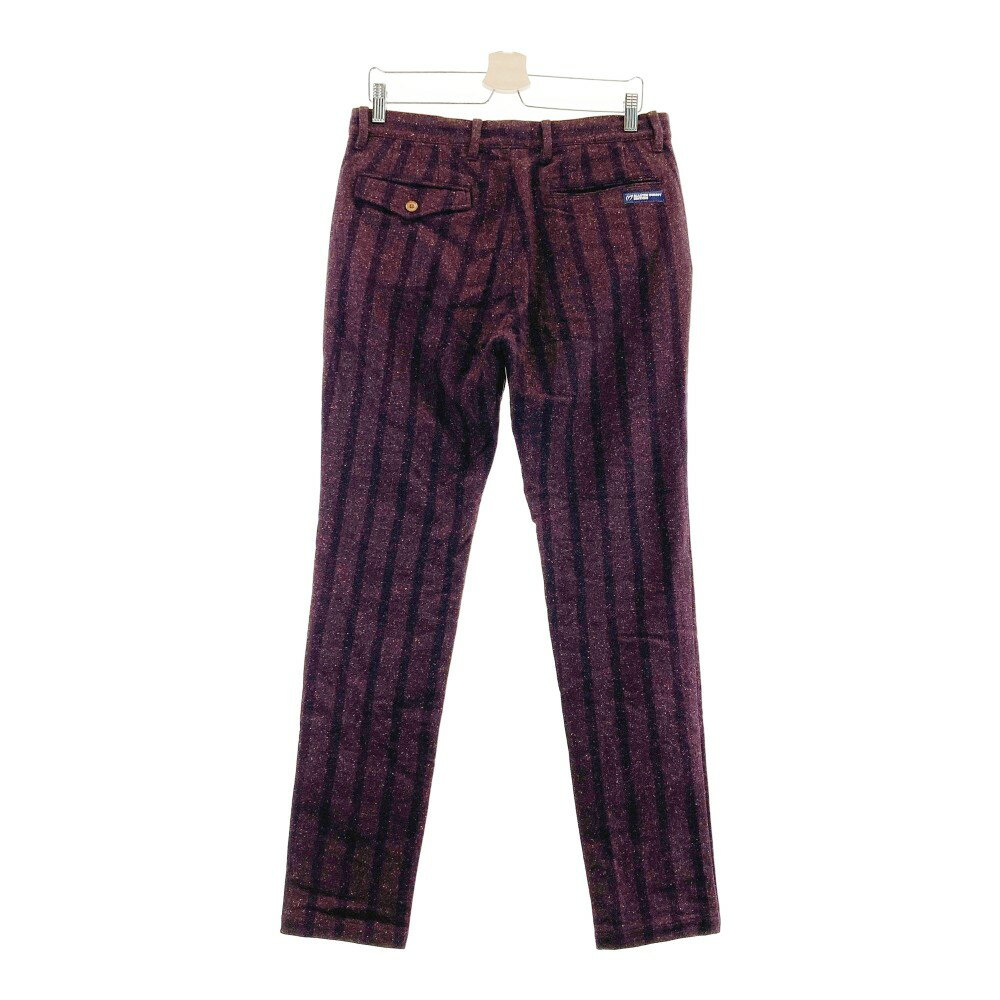 MASTER BUNNY EDITION マスターバニーエディション ウール シルク混 パンツ ストライプ柄 パープル系 5 【中古】ゴルフウェア メンズ