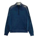 SRIXON スリクソン byDESCENTE 切替 ハーフジップ ニットセーター グレー系 M 【中古】ゴルフウェア メンズ