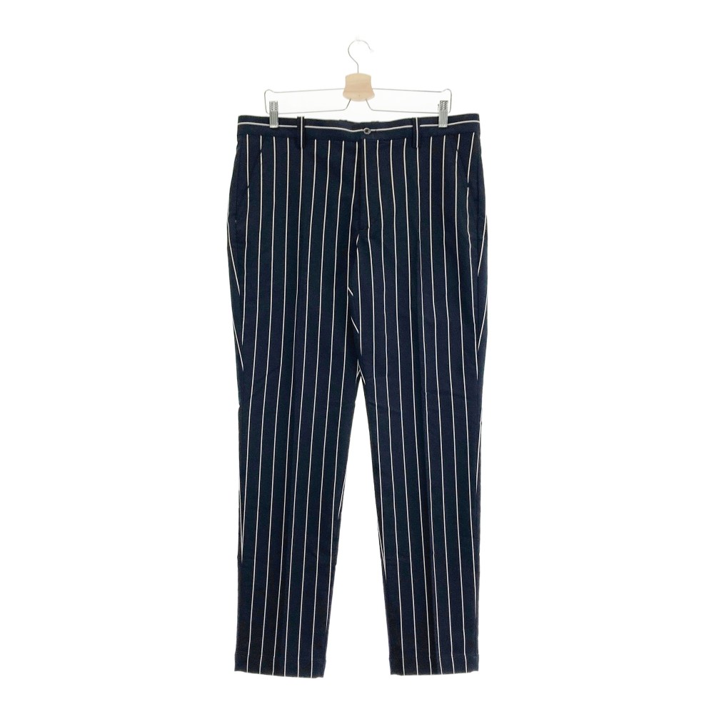 MUNSING WEAR マンシングウェア ロングパンツ ストライプ柄 ブラック系 92 【中古】ゴルフウェア メンズ