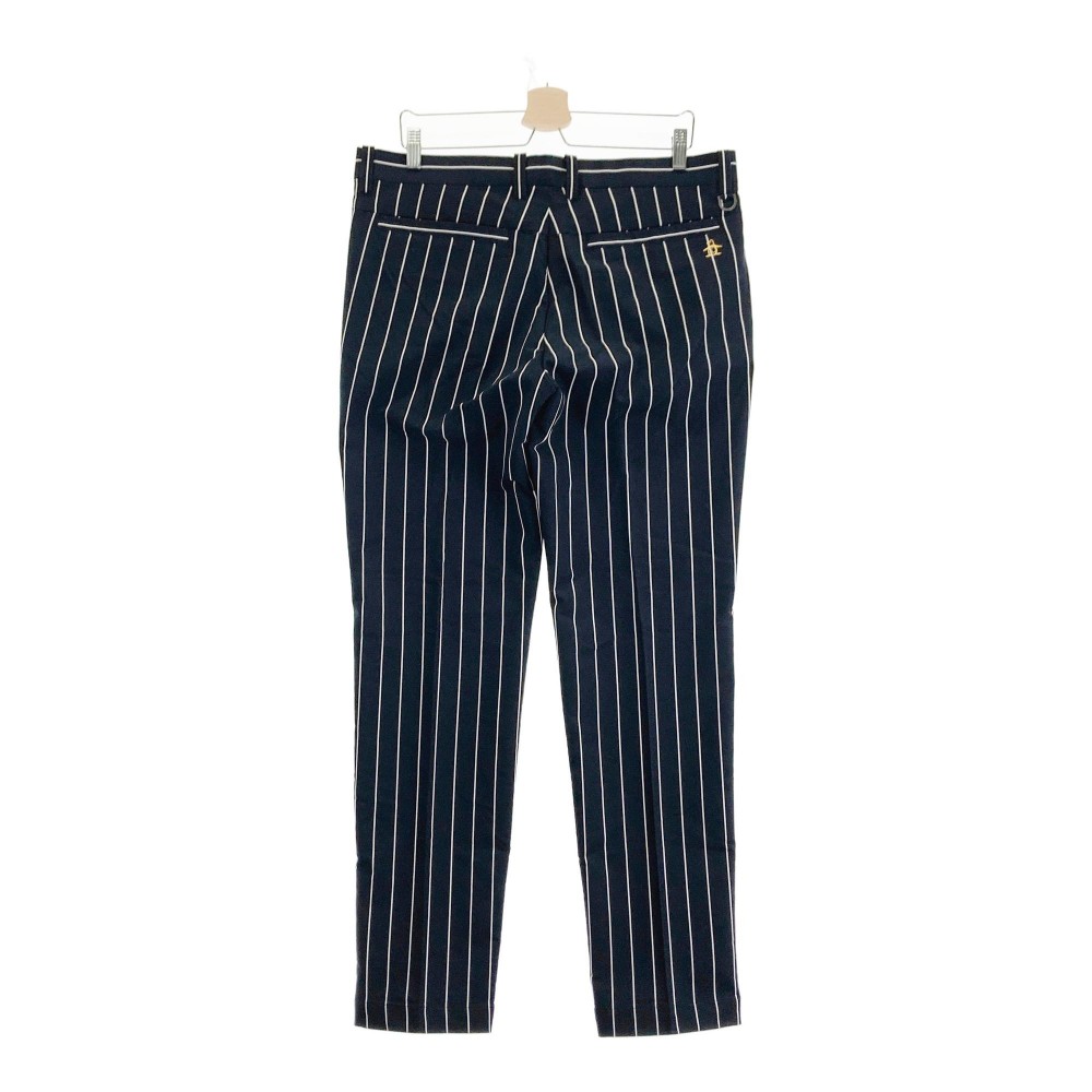 MUNSING WEAR マンシングウェア ロングパンツ ストライプ柄 ブラック系 92 【中古】ゴルフウェア メンズ
