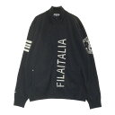 FILA GOLF フィラゴルフ ニットジップジャケット ウール混 ブラック系 3L 【中古】ゴルフウェア メンズ