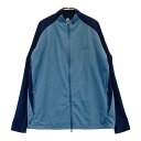 ADIDAS GOLF アディダスゴルフ ニット切替 長袖ジップジャケット ネイビー系 2XO 【中古】ゴルフウェア メンズ