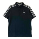 ADIDAS GOLF アディダスゴルフ GD8471 半袖ポロシャツ ボタンダウン ブラック系 M 【中古】ゴルフウェア メンズ(4)