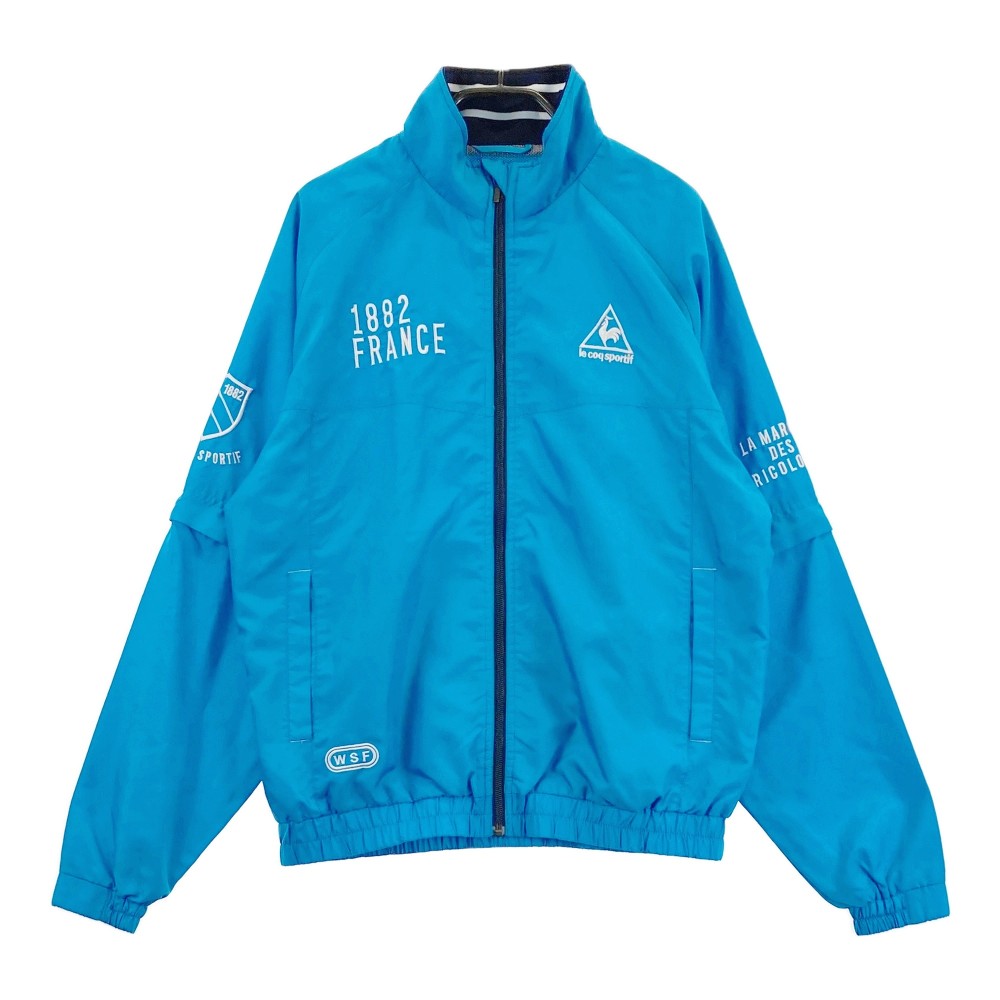 LE COQ GOLF ルコックゴルフ 裏メッシュ 2way ジップジャケット ブルー系 M 【中古】ゴルフウェア メンズ