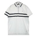 J.LINDEBERG ジェイリンドバーグ 半袖ポロシャツ ジャガード レオパード ヒョウ柄 ホワイト系 L 【中古】ゴルフウェア メンズ(4)